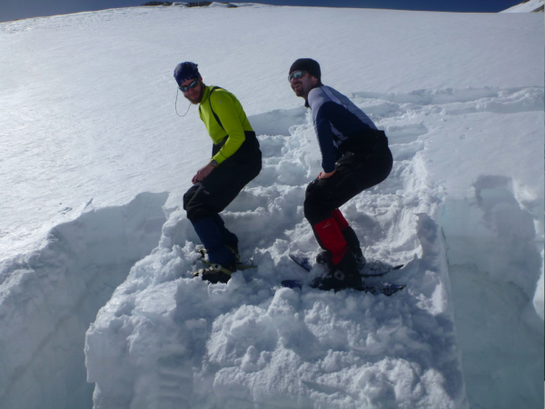 Roman při testu stability sněhového profilu – Zimní hodnocení UIMLA